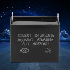 CBB61 Condensateur de Démarrage Générateur de Pompe 450V AC 24uF 50 / 60Hz pour 400/350/300/250VAC UL/RU listé
