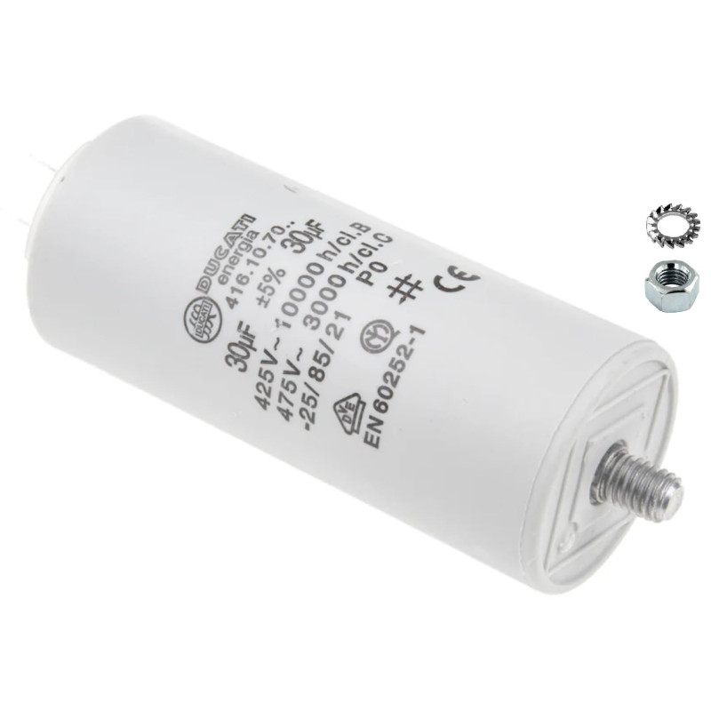 CONDENSATEUR DE MOTEUR 30UF ± 5%/475 V GRD 40 X 92 MM