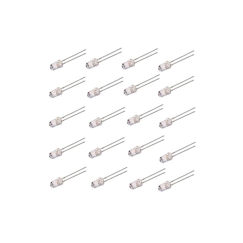 Movilideas - 25 diodes LED RVB 4,8 x 5 mm Changement automatique de couleur 2 broches haute luminosité Movilideas - 25 diodes LED RVB 4,8 x 5 mm Changement automatique de couleur 2 broches haute luminosité