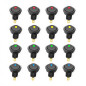 CESFONJER 16 pcs LED Interrupteur à Bascule, DC 12 V 20 A on/Off Self Verrouillage Interrupteur Spst Bouton Poussoir Rond(Rouge CESFONJER 16 pcs LED Interrupteur à Bascule, DC 12 V 20 A on/Off Self Verrouillage Interrupteur Spst Bouton Poussoir Rond(Rouge