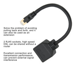 Annadue Adaptateur répartiteur RJ45 réseau RJ45 1 vers 2 ports Ethernet CAT8 pour bureau à domicile