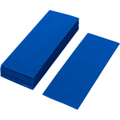ISOLATECH 50 pcs. Gaine thermorétractable en PVC coupée en morceaux de 72mm bleu sans colle Dimension plate 30mm (Ø19,1mm) 2:1 i