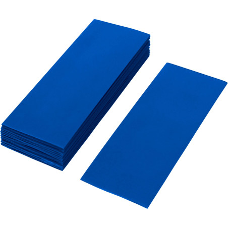 ISOLATECH 50 pcs. Gaine thermorétractable en PVC coupée en morceaux de 72mm bleu sans colle Dimension plate 30mm (Ø19,1mm) 2:1 i