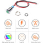 GUUZI 6pièces 220V-230V AC 8mm LED Panneau Pilote Tableau de Bord Voyant D'avertissement lampe Pilote Tableau de Bord Ampoules D GUUZI 6pièces 220V-230V AC 8mm LED Panneau Pilote Tableau de Bord Voyant D'avertissement lampe Pilote Tableau de Bord Ampoules D