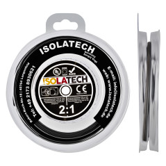 ISOLATECH Gaine thermorétractable 2:1 sans colle noir blister rouleau Ø5mm 3 mètres pour automobile vélo camping câbles électron