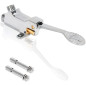 LukLoy Ensemble complet de robinet à pédale mains libres, valve à pied + sortie + tuyau flexible de 1 m + vis, robinet de contrô