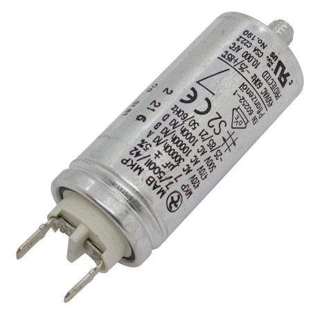 Lumonic Condensateur de démarrage Hydra MKP-500 7-A [incl. fiche 6,3x0,8mm] | Condensateur moteur 7µF 470V 30x68mm I Condensateu