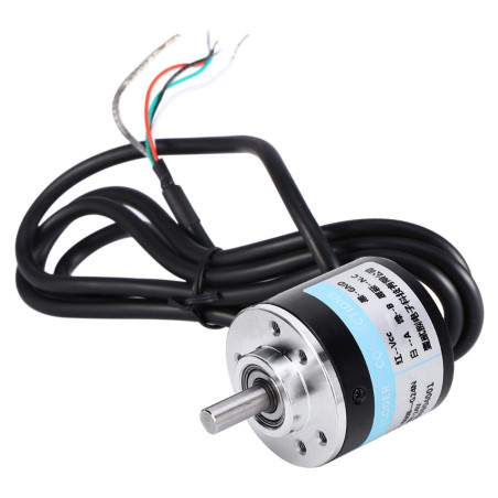 Kuuleyn Encodeur Rotatif incrémental 600P/R, Arbre AB 2 Phases 6mm Tension Large 5V-24V, Performances de Travail Stables, Bonnes