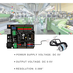 Kuuleyn Encodeur Rotatif incrémental 600P/R, Arbre AB 2 Phases 6mm Tension Large 5V-24V, Performances de Travail Stables, Bonnes