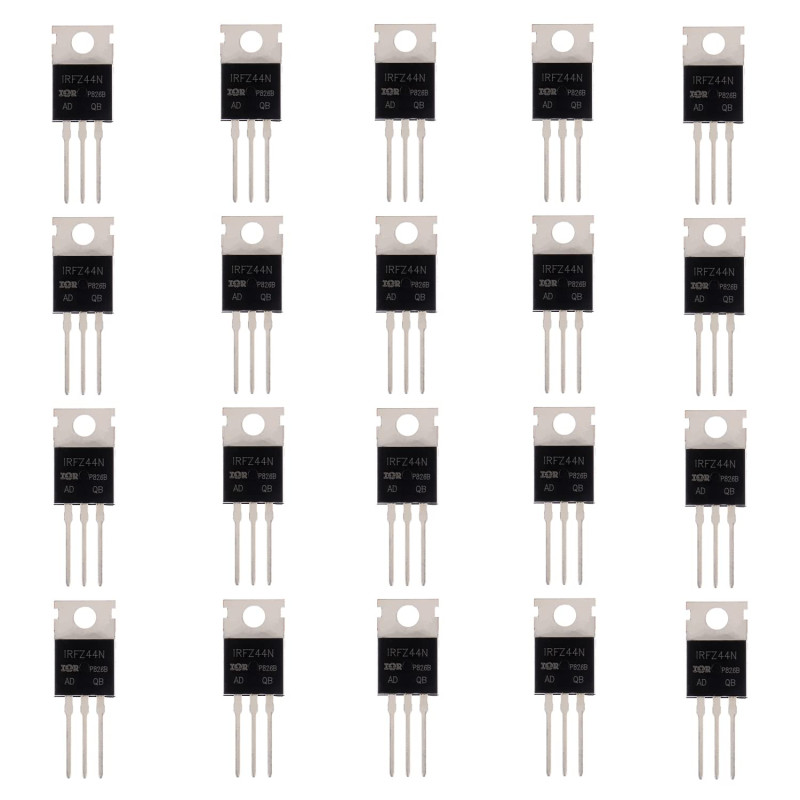 BOJACK IRFZ44N MOSFET 49A 55V IRFZ44NPBF Transistors MOSFET à canal N TO-220 (paquet de 20 pièces) BOJACK IRFZ44N MOSFET 49A 55V IRFZ44NPBF Transistors MOSFET à canal N TO-220 (paquet de 20 pièces)