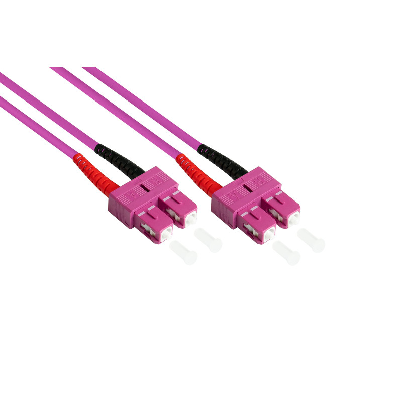 Good Connections® Câble patch LWL Duplex OM4 (Multimode, 50/125) SC/SC, 0,5 m