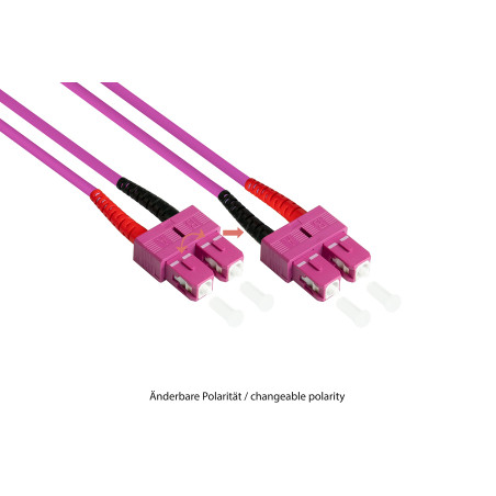 Good Connections® Câble patch LWL Duplex OM4 (Multimode, 50/125) SC/SC, 0,5 m