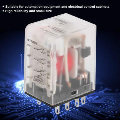 AC 220V 5A Relais Électromagnétique Mini Relais Intermédiaire Relais de Puissance 11 Broches avec l'indicateur Rouge