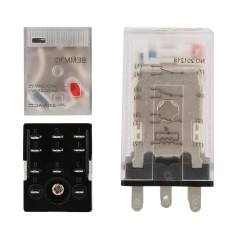 AC 220V 5A Relais Électromagnétique Mini Relais Intermédiaire Relais de Puissance 11 Broches avec l'indicateur Rouge