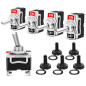 GTIWUNG 5Pcs Interrupteur Inverseur à Bascule Levier en Métal, SPST Métal Interrupteur à Levier avec Capuchon Etanche AC125V 10A GTIWUNG 5Pcs Interrupteur Inverseur à Bascule Levier en Métal, SPST Métal Interrupteur à Levier avec Capuchon Etanche AC125V 10A