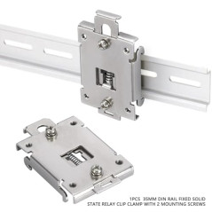 Support de Montage sur Rail DIN 35mm pour Relais à Semi-Conducteurs Kit de Fixation Robuste avec 2 Vis pour une Installation Rap