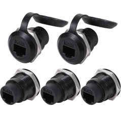 PENGLIN 5PCS RJ45 CAT6 Connecteur pour montage en panneau, Cat6 8P8C Ethernet LAN Coupleur de câble à passage direct Adaptateur 