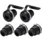 PENGLIN 5PCS RJ45 CAT6 Connecteur pour montage en panneau, Cat6 8P8C Ethernet LAN Coupleur de câble à passage direct Adaptateur PENGLIN 5PCS RJ45 CAT6 Connecteur pour montage en panneau, Cat6 8P8C Ethernet LAN Coupleur de câble à passage direct Adaptateur
