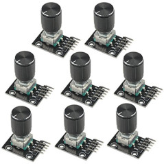 WGCD 8 Pc KY-040 360 Degree Rotary Encoder Module Brick Sensor Board with Knob Cap for Arduino