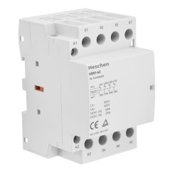 Heschen Contacteur CA domestique, HSR1-63, 4 pôles normalement fermé, tension de bobine AC 220 V/240 V, montage sur rail DIN 35