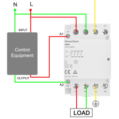 Heschen Contacteur CA domestique, HSR1-63, 4 pôles normalement fermé, tension de bobine AC 220 V/240 V, montage sur rail DIN 35 