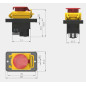 Interrupteur à encastrer/appareil KEDU KJD18 3P 230V-50Hz avec déclencheur à minimum de tension et contact de bobine exécuté Interrupteur à encastrer/appareil KEDU KJD18 3P 230V-50Hz avec déclencheur à minimum de tension et contact de bobine exécuté