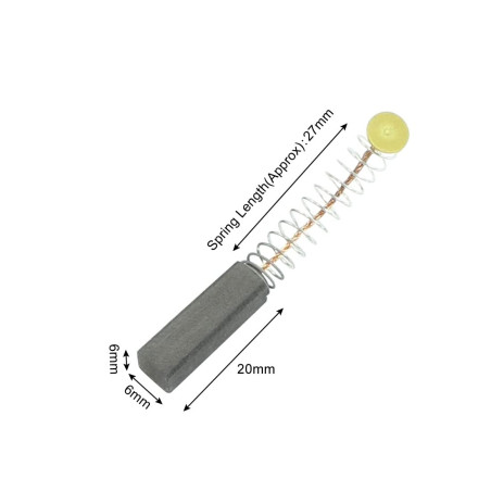 sourcing map Balais de charbon 6 mm x 6 mm x 20 mm pour moteur électrique générique 4 pièces