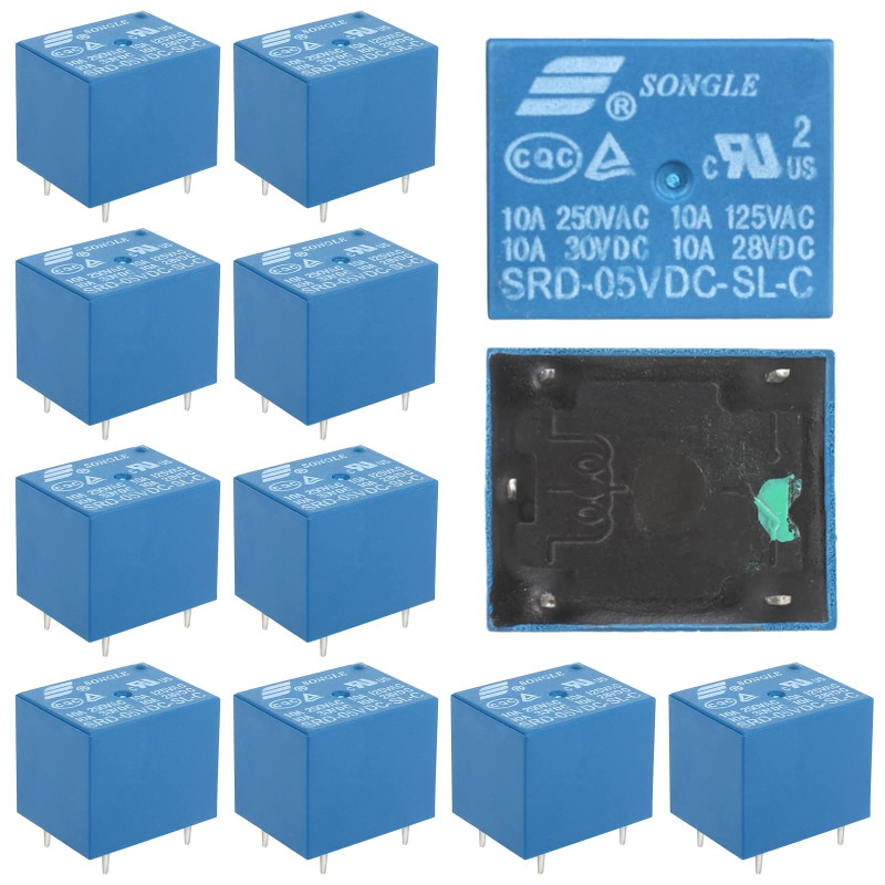 12 Pcs Relais 5V Srd-05vdc-sl-c, Module Relais de Carte Pc, Relais de Puissance pour Circuit Imprimé, Relais à Cinq Broches Rela 12 Pcs Relais 5V Srd-05vdc-sl-c, Module Relais de Carte Pc, Relais de Puissance pour Circuit Imprimé, Relais à Cinq Broches Rela