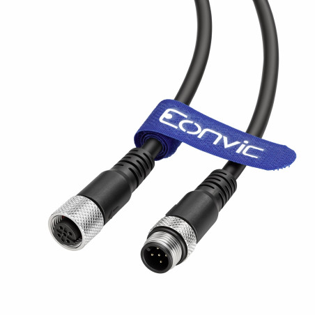 EONVIC Connecteur de capteur d'aviation industriel M12 5 broches mâle et femelle câble de capteur électrique