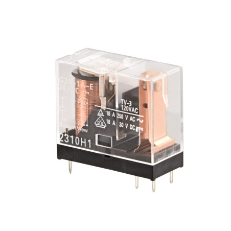 Heschen Relais électromagnétique G2R-1A-E 24VDC SPST-NO 16A / 250VAC Platine de montage 6 broches