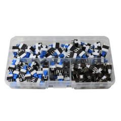 80Pcs 6 broches DPDT micro interrupteurs à bouton-poussoir de puissance autobloquants (5.8X5.8mm 7X7mm 8X8mm 8.5X8.5mm)