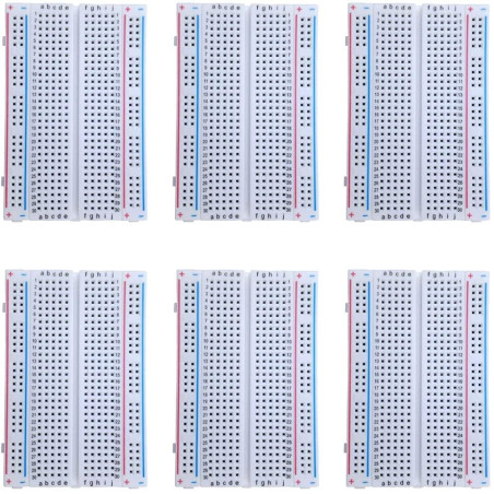 MMOBIEL 6 pièces PCB 400 Points sans Soudure pour Le Prototype de Maquette Compatible avec Les projets destinés aux particuliers