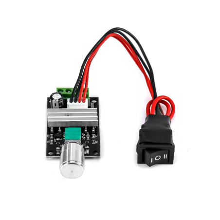 QWORK 1203BB 6V 12V 24V 3A 80W Contrôleur de Vitesse de Moteur DC (PWM) Contrôleur de Moteur Réversible Réglable