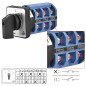 Heschen Commutateur de changement de came rotatif universel, SZW26-63/D303.3, 660V 63A, ON-OFF-ON 3 positions, 3 phases 12 borne Heschen Commutateur de changement de came rotatif universel, SZW26-63/D303.3, 660V 63A, ON-OFF-ON 3 positions, 3 phases 12 borne
