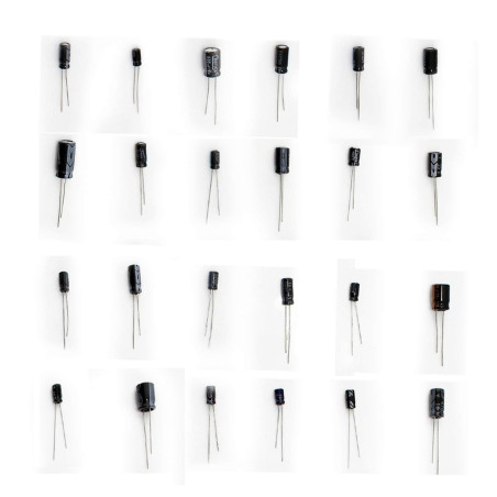 DollaTek 24 Valeur de la Gamme de kit de boîte de Distribution de condensateurs électrolytiques 0.1uF-1000uF - 500pcs