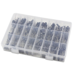 DollaTek 24 Valeur de la Gamme de kit de boîte de Distribution de condensateurs électrolytiques 0.1uF-1000uF - 500pcs