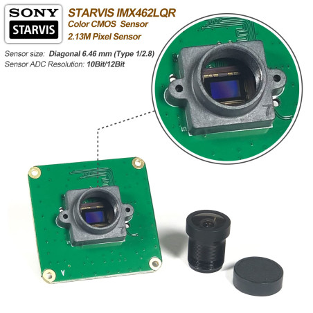 innomaker Module de caméra Industrielle Raspberry Pi Capteur CMOS Couleur STARVIS IMX462 2MP Pixels pour Tous Les Raspberry Pi, 