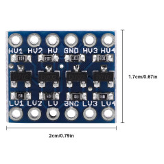 5V à 3.3V Module Convertisseur Bidirectionnel de Niveau Logique de IIC 4 Canaux