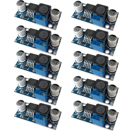 QitinDasen 10Pcs Premium XL6009 DC-DC Boost Converter Module, 3~32V à 5~35V Régulateur de Tension Élévateur, Module Élévateur Ré