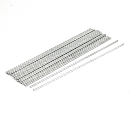 Sourcingmap 30pcs Tige Acier 2 mm de diamètre et 150 mm de Long Ton argenté Barre Ronde en Acier Inoxydable