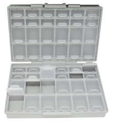 AideTek BOXALL48 lids empty enclosure SMD SMT organizer surface mount box labels