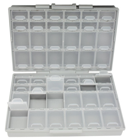 AideTek BOXALL48 lids empty enclosure SMD SMT organizer surface mount box labels