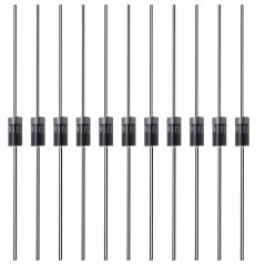 ECSiNG 100pcs 1N5819 Schottky Diodes 1A 40V Schottky Barrière Redresseur Diodes Composants Électroniques pour Panneau Solaire Ch
