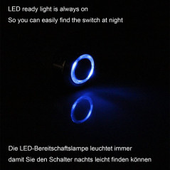 STBTECH Variateurs Tactiles LED 12 V, Interrupteur Tactile 5-24 V CC, Variation en Continu pour LampeLED - Avec Indicateur LED B