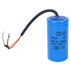 Condensateur de Démarrage CD60 350uf 250VAC, Conception Antidéflagrante pour Moteur