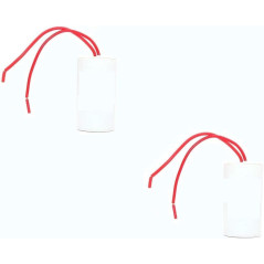 DollaTek 2Pcs CBB60 AC 450V 25UF Condensateur de Fonctionnement du Moteur de Cylindre conducteur 2 Fils