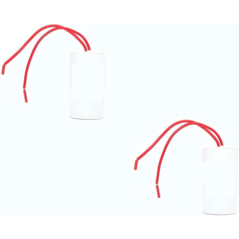 DollaTek 2Pcs CBB60 AC 450V 25UF Condensateur de Fonctionnement du Moteur de Cylindre conducteur 2 Fils