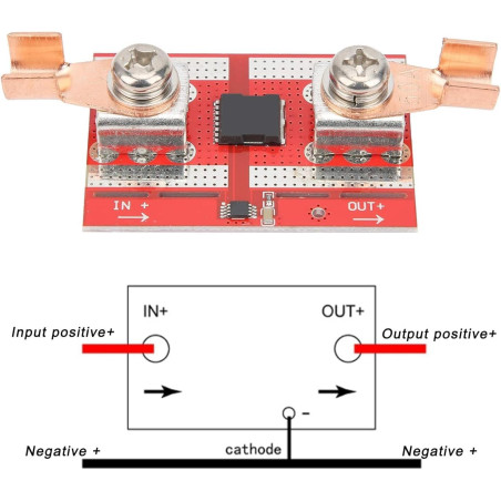 Jadeshay Diode Solaire Idéale, Diode Anti Retour Panneau Solaire Chargeur de Batterie Protection Anti-Irrigation Inverse Diode i
