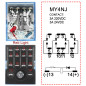Heschen Gereral MY4NJ Relais de puissance à usage multiple, bobine 220 VAC 3 A, 220 VAC/24 VDC 4PDT Indicateur LED 14 broches te Heschen Gereral MY4NJ Relais de puissance à usage multiple, bobine 220 VAC 3 A, 220 VAC/24 VDC 4PDT Indicateur LED 14 broches te