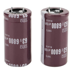 Condensateur Electrolytique 2,5 x 5 cm, 2pcs 63V 6800uF Condensateur Pour Le Blocage, Couplage, Dérivation, Filtrage, Circuit D'